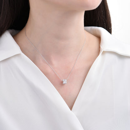 Luxury and Noble Square Zirconia Pendant Necklace