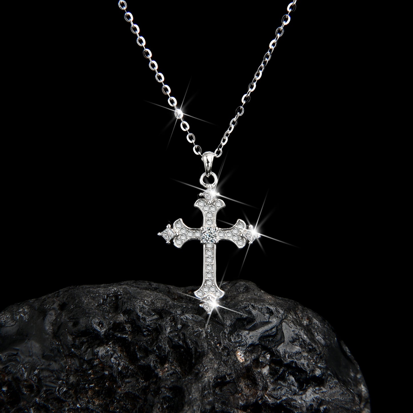 High-end faith cross pendant necklace for men and women ✨十字架吊坠项链✨