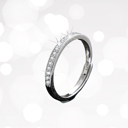 Simple high-end single-loop zircon ring💍简约高级单圈锆石戒指💍