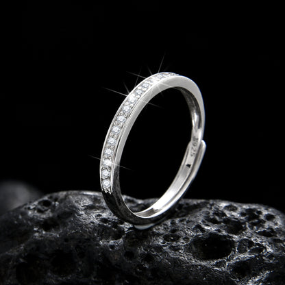 Simple high-end single-loop zircon ring💍简约高级单圈锆石戒指💍