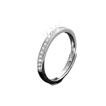 Simple high-end single-loop zircon ring💍简约高级单圈锆石戒指💍