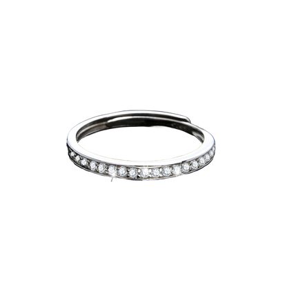 Simple high-end single-loop zircon ring💍简约高级单圈锆石戒指💍