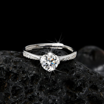 Girls Half Star Zircon Ring