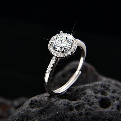 Round Large Cubic Zirconia Ring