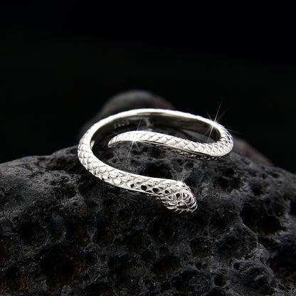 Pink Eye Stone Snake Couple Ring💍粉钻眼睛灵蛇情侣戒指💍