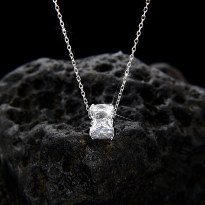 Luxury and Noble Square Zirconia Pendant Necklace