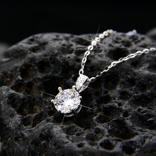 Noble single crystal pendant necklace