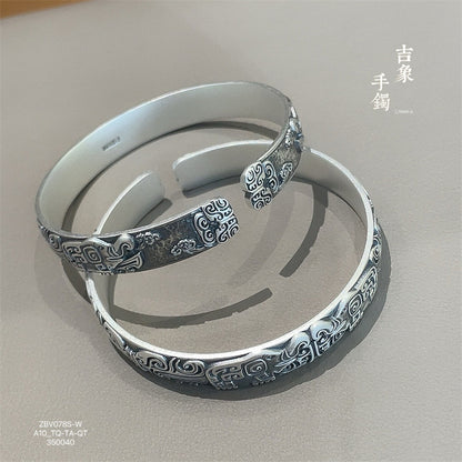 Chinese Tibetan Sterling Silver Bracelet