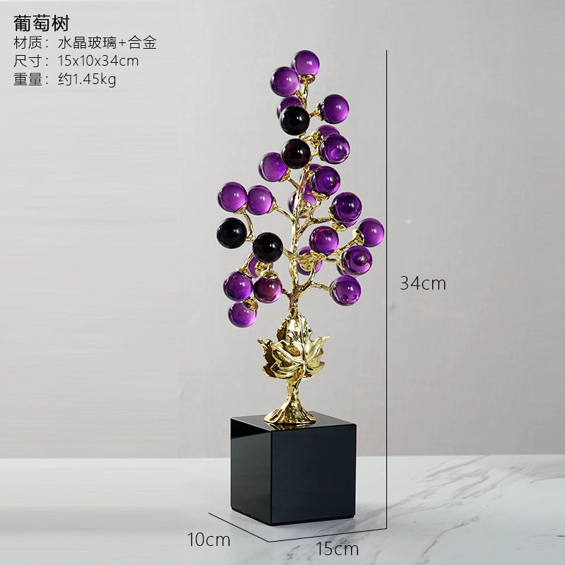 New Chinese style amethyst grape tree decorative ornaments