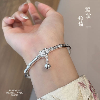 China chinese style bamboo sterling silver bracelet