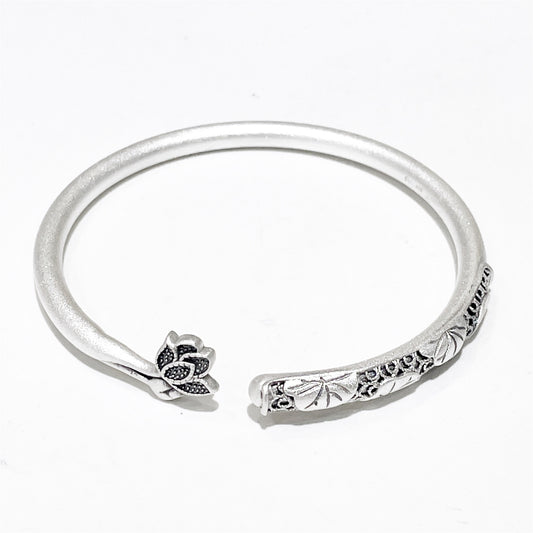 Vintage hollow filigree sterling silver bracelet