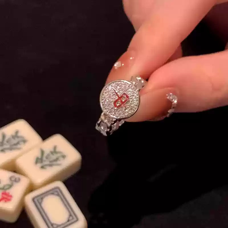 Fashion New Chinese Mahjong Open Ring