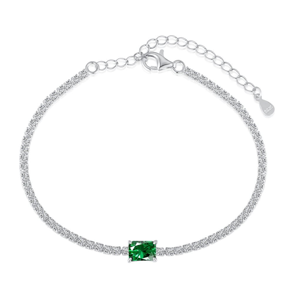 Fashion Luxury Emerald Zirconia Tennis Bracelet