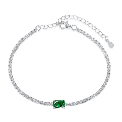 Fashion Luxury Emerald Zirconia Tennis Bracelet