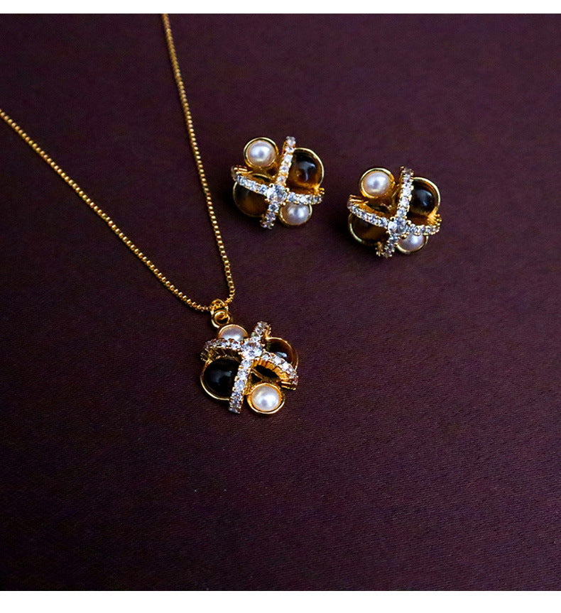 122-Luxury zircon necklace for women