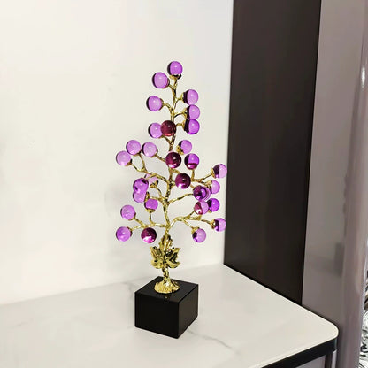 High-grade amethyst grape fortune tree decoration ornaments