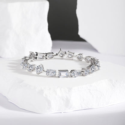 High-end elegant sterling silver full diamond zircon bracelet