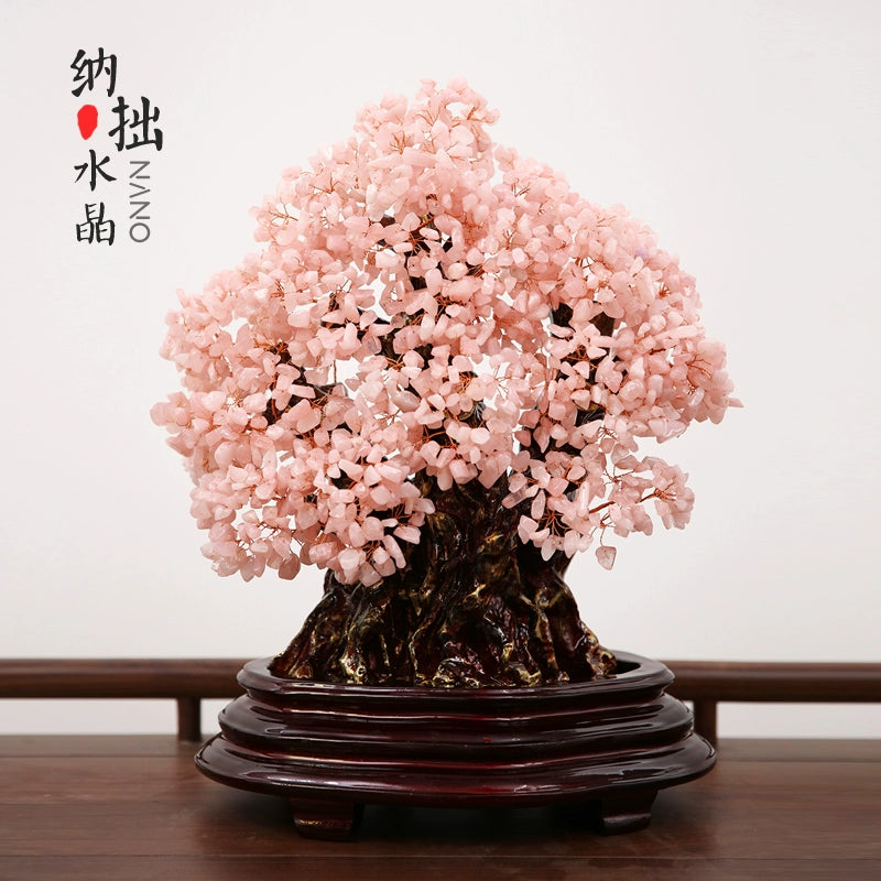 Natural crystal money tree Feng Shui fortune-attracting ornaments