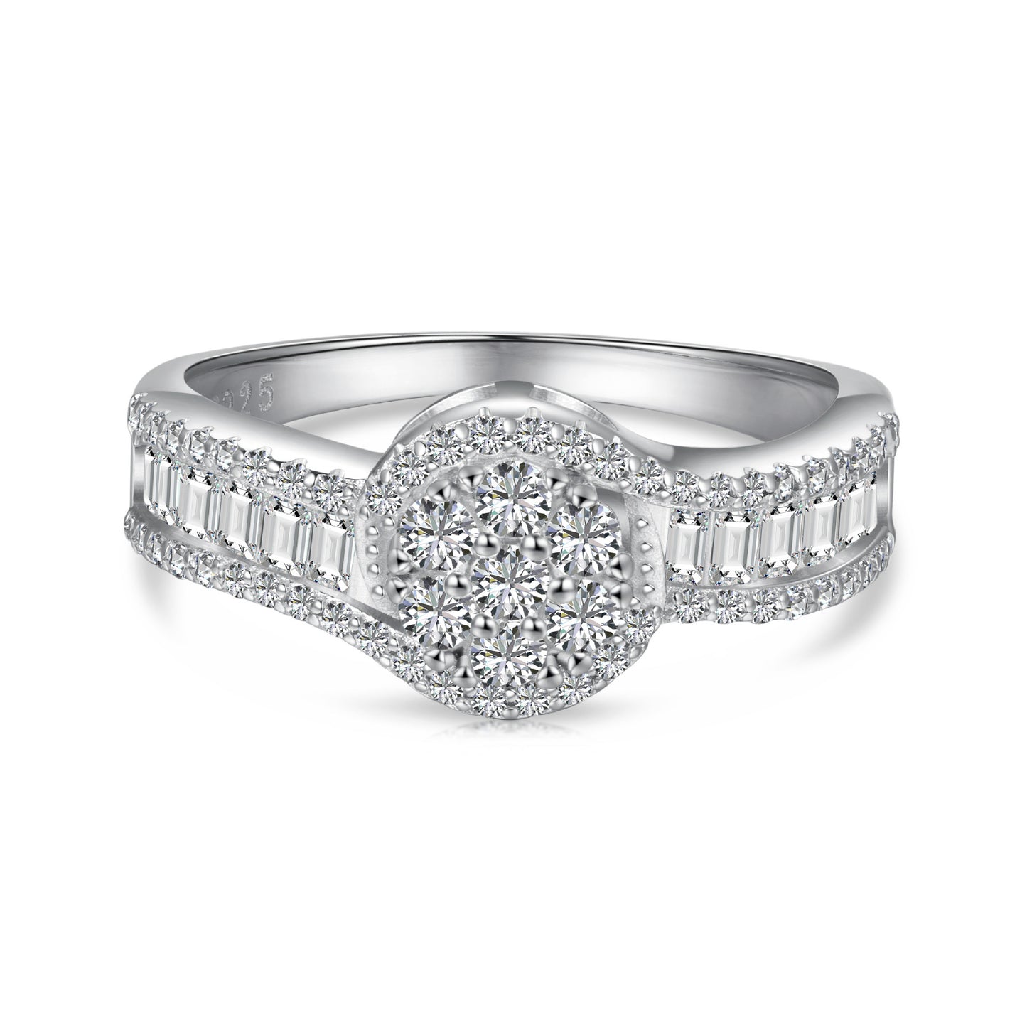 Fashionable and high-end sparkling diamond full diamond ring