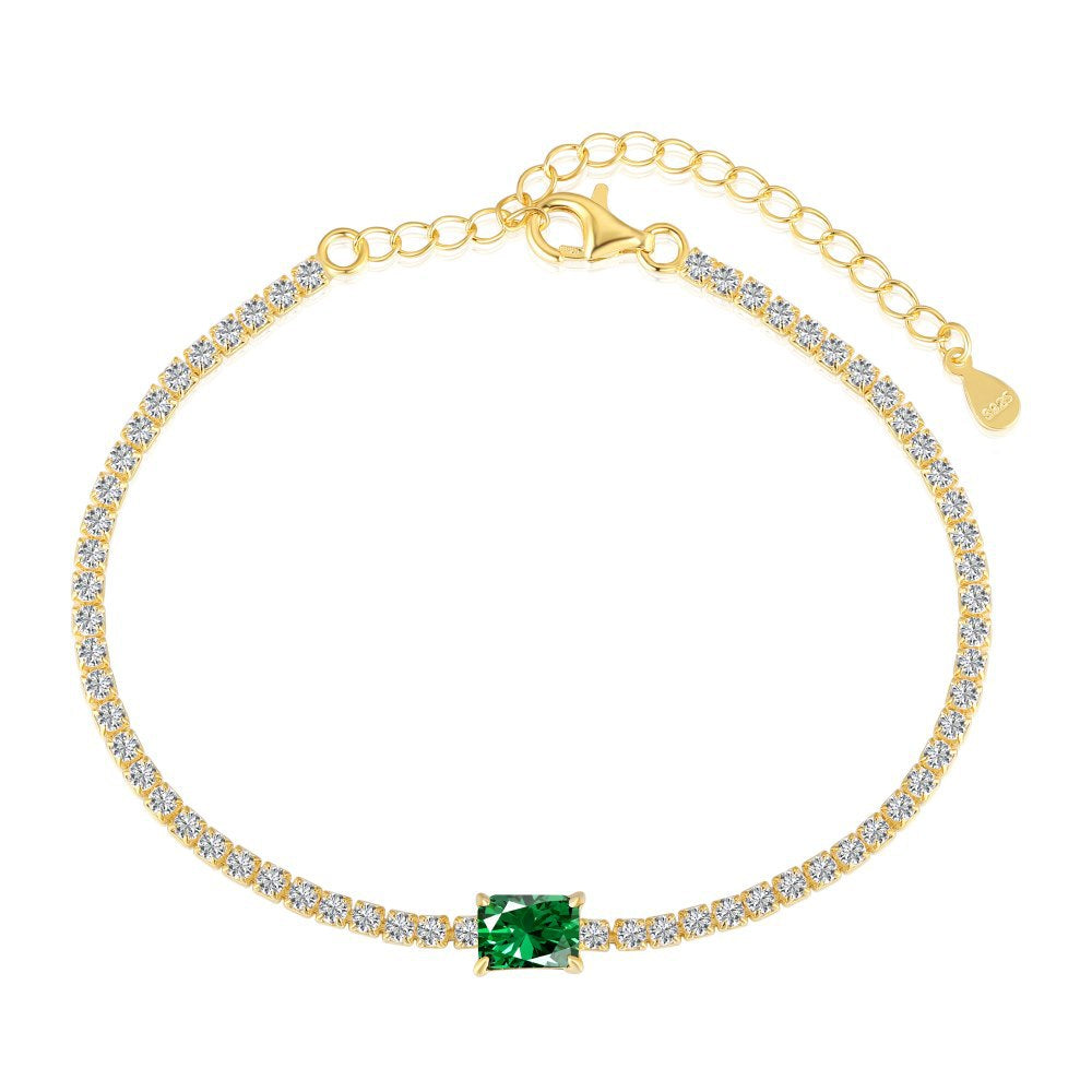 Fashion Luxury Emerald Zirconia Tennis Bracelet