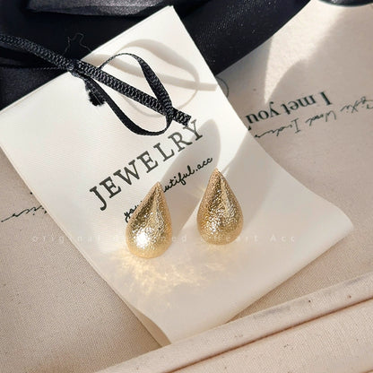 Retro sparkling irregular frosted earrings