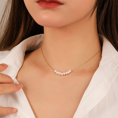 34-Luxury women's natural freshwater pearl necklace