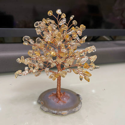 Natural crystal fortune tree decoration ornaments