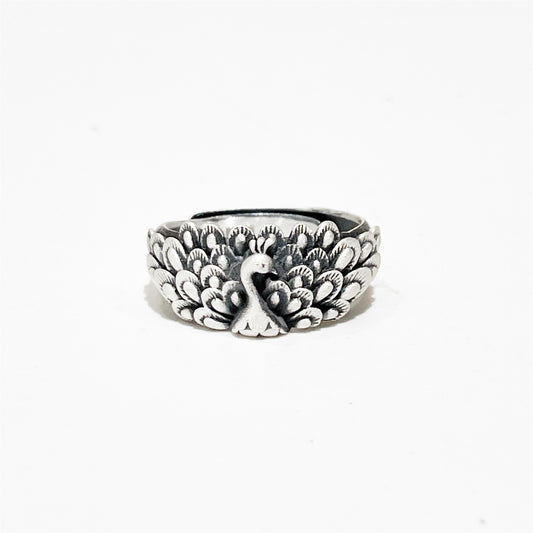 Ethnic Peacock Sterling Silver Ring