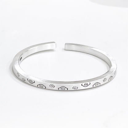 Chinese style pattern sterling silver bracelet