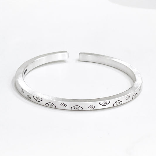 Chinese style pattern sterling silver bracelet