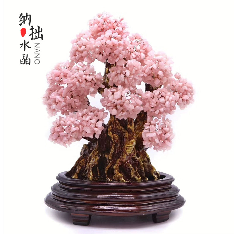 Natural crystal money tree Feng Shui fortune-attracting ornaments