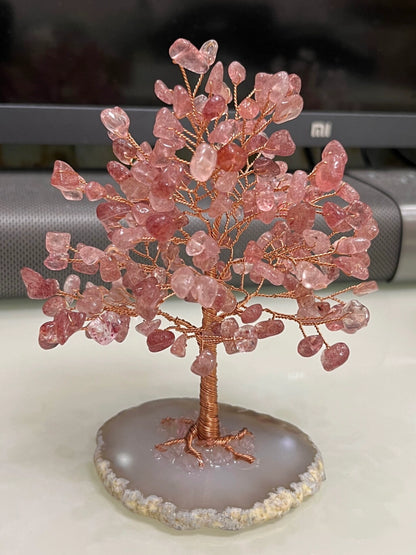 Natural crystal fortune tree decoration ornaments