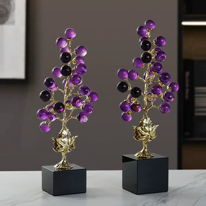 New Chinese style amethyst grape tree decorative ornaments