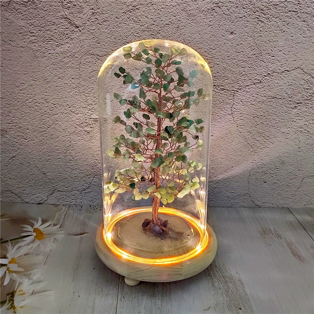 Crystal tree glass cover ornaments to attract love and wealth