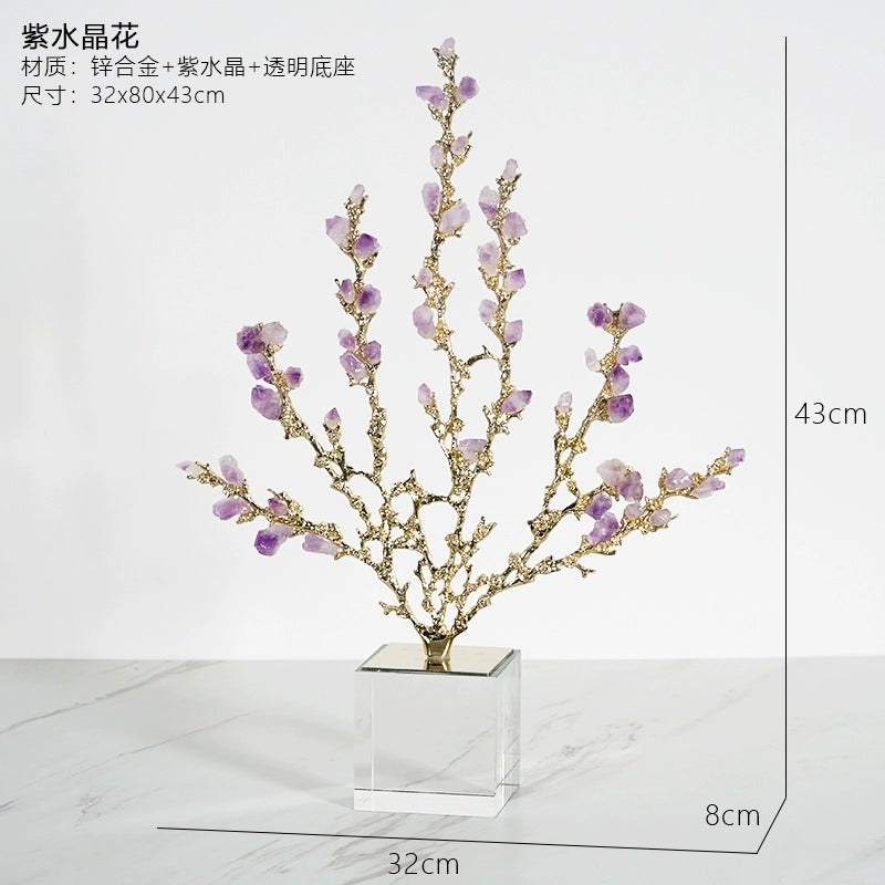 Light luxury creative amethyst flower ornaments