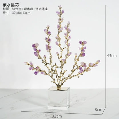 Light luxury creative amethyst flower ornaments