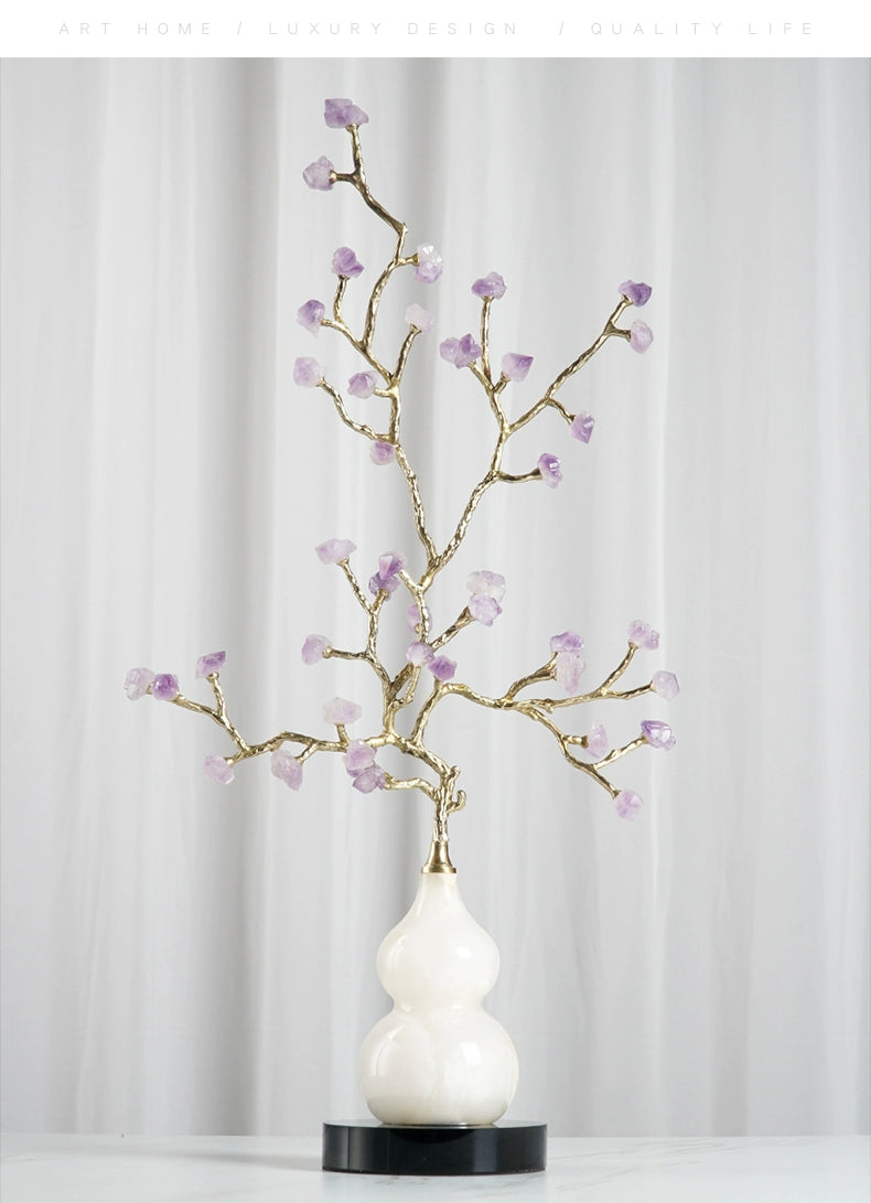 New Chinese style amethyst fortune tree art ornaments