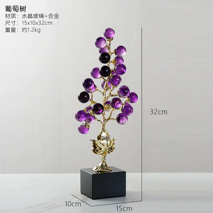 New Chinese style amethyst grape tree decorative ornaments