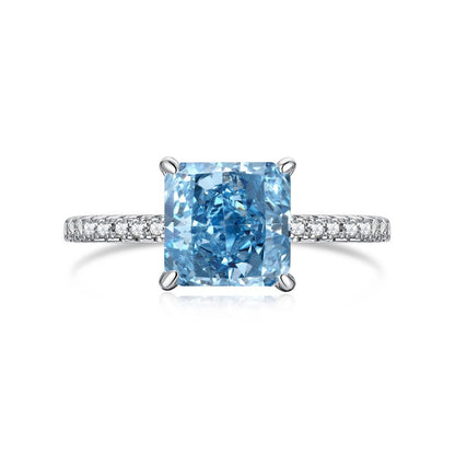 Classic and fashionable ice flower cut zircon ring