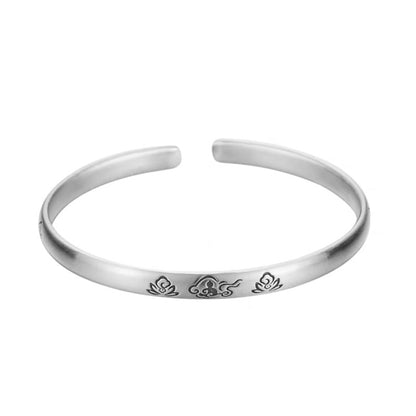 Chinese style auspicious cloud sterling silver bracelet