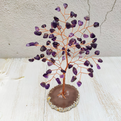 Natural crystal fortune tree decorative ornaments