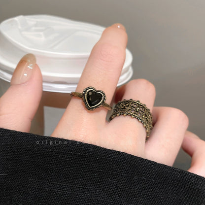 Vintage Heart Open Ring