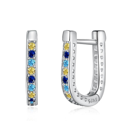 High-end design U-shaped earrings