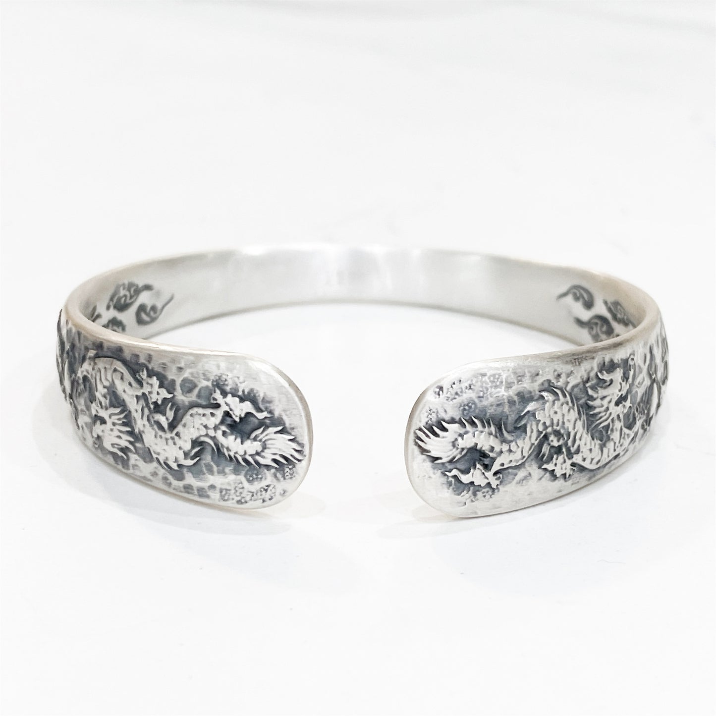 Chinese dragon sterling silver bracelet