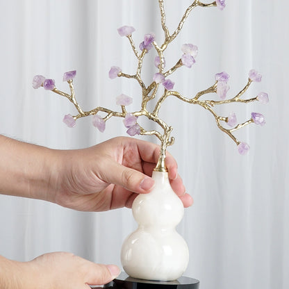 New Chinese style amethyst fortune tree art ornaments