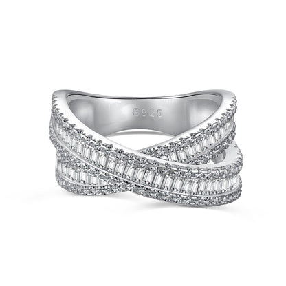 Fashionable and high-end sparkling diamond full diamond ring