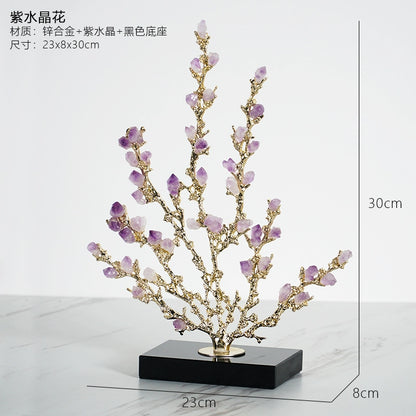 Light luxury creative amethyst flower ornaments