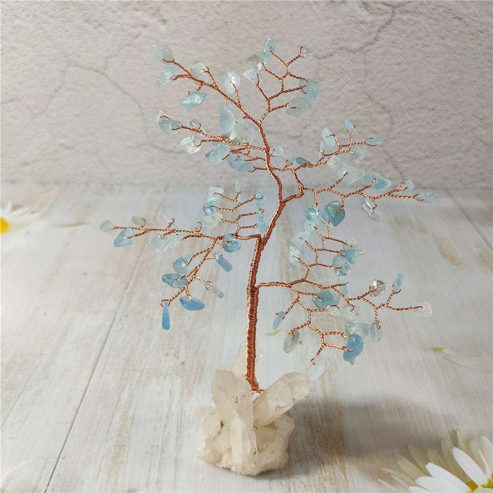 Natural crystal fortune tree decorative ornaments