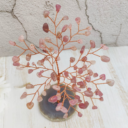 Natural crystal fortune tree decorative ornaments