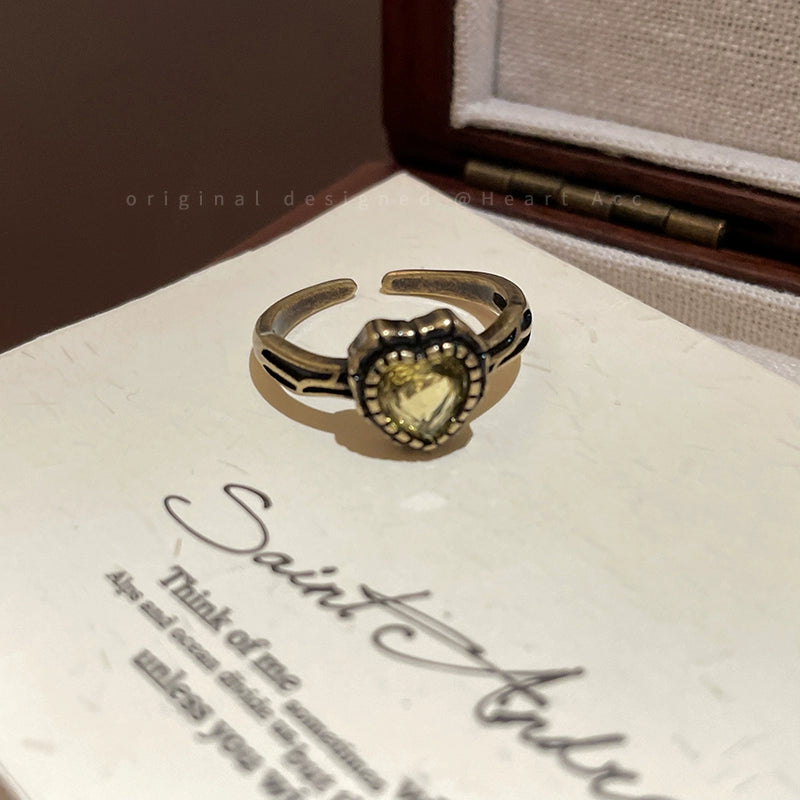 Vintage Heart Open Ring